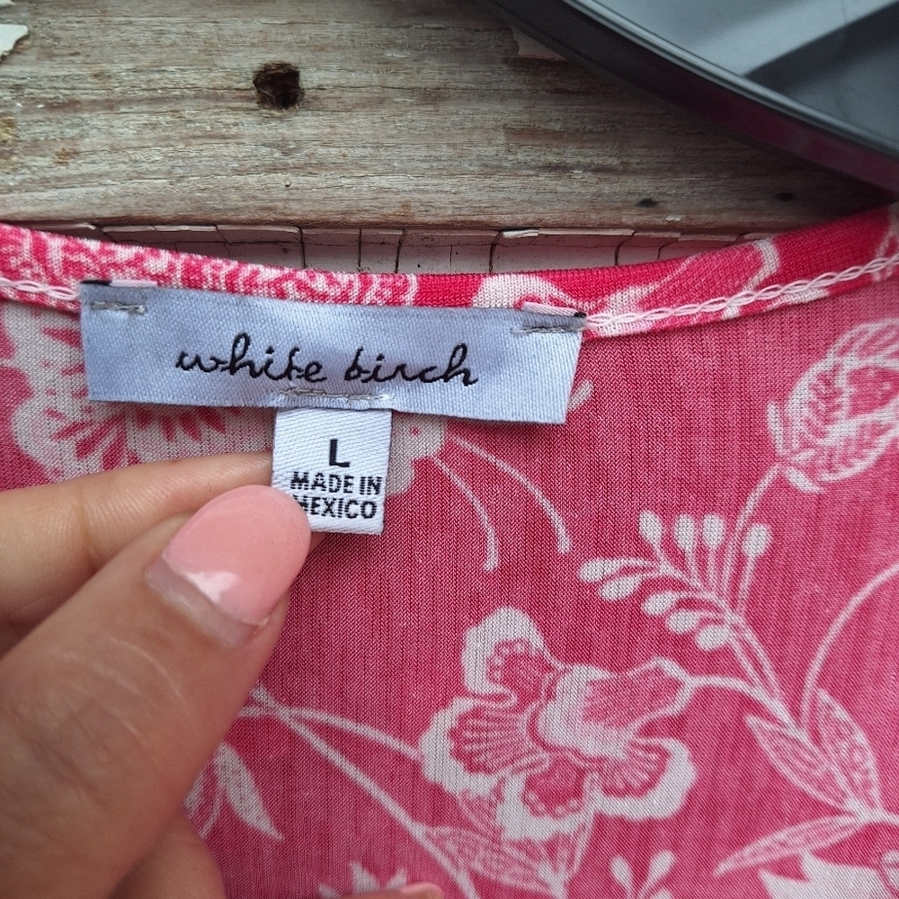 white birch Pink Floral Midi Dress - Picture 7 of 11